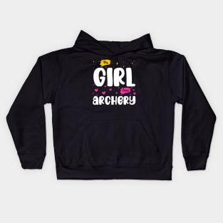 This Girl Loves Archery - Archery Enthusiast Kids Hoodie